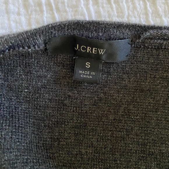 JCrew Juliette Collarless Cardigan - Charcoal - Picture 2 of 6